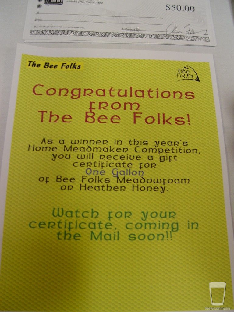 Gift Certificate from The Bee Folks the HMMC Premier Sponsor
