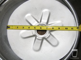 bottom of keg lid
